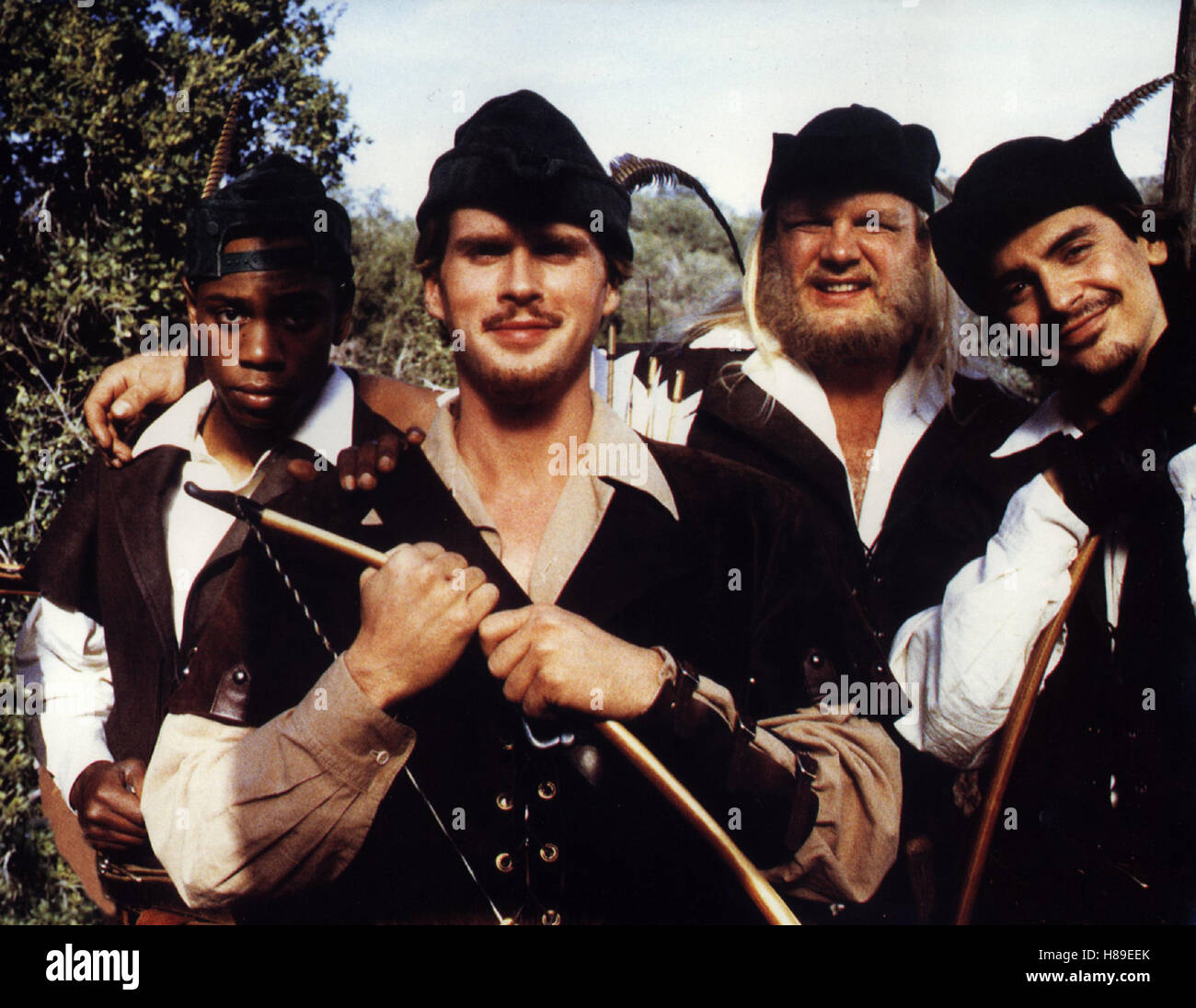 Robin Hood: Helden in Strumpfhosen, (ROBIN HOOD - MEN IN TIGHTS) USA 1993, Regie: Mel Brooks, CARY ELWES (mi), Stichwort: Bogen, Hut Stock Photo