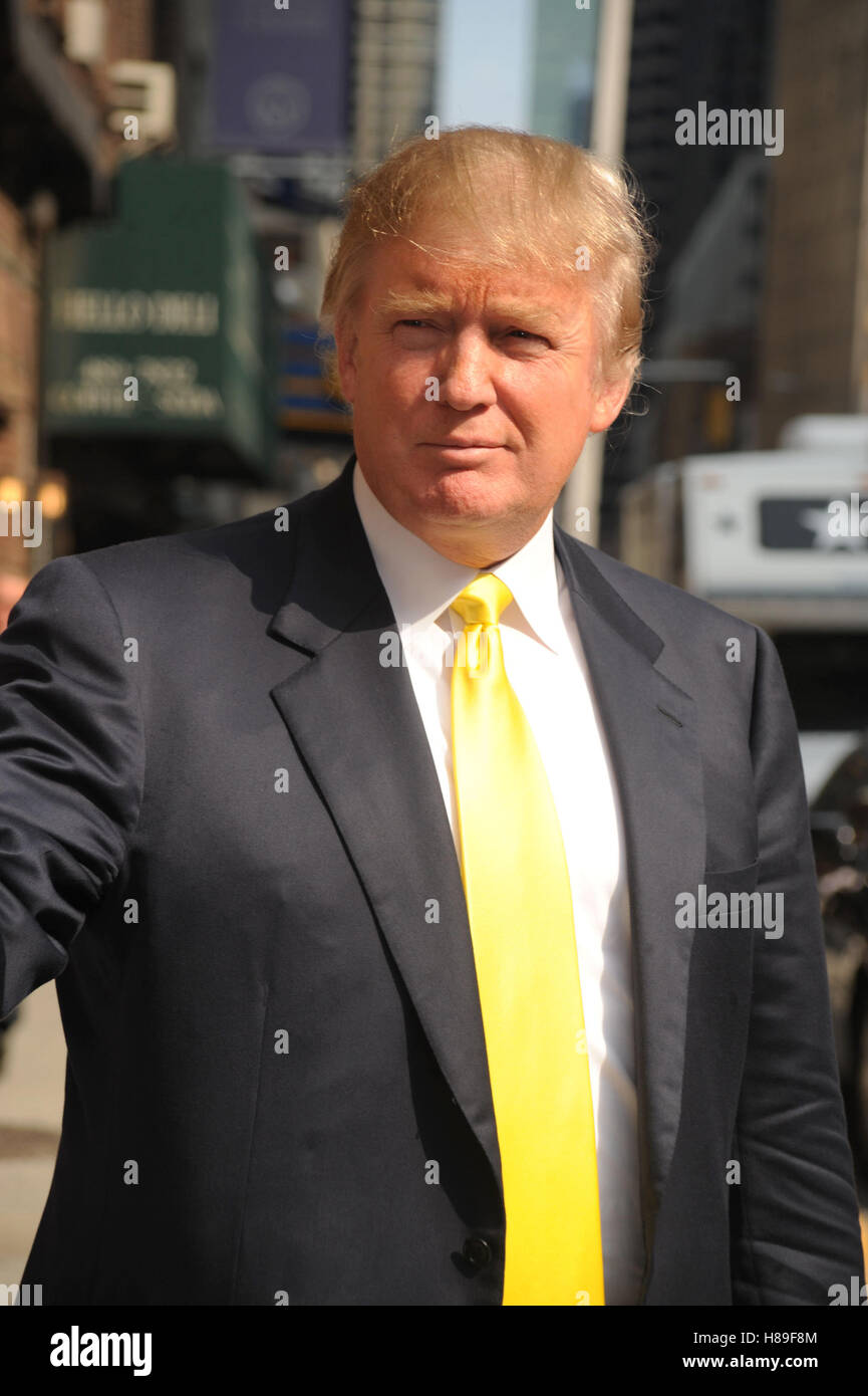 Donald Trump at the Ed Sullivan Theater for an appearance on 'Late Show with David Letterman' in New York City. August 18, 2009 Credit: Dennis Van Tine/MediaPunch Stock Photo