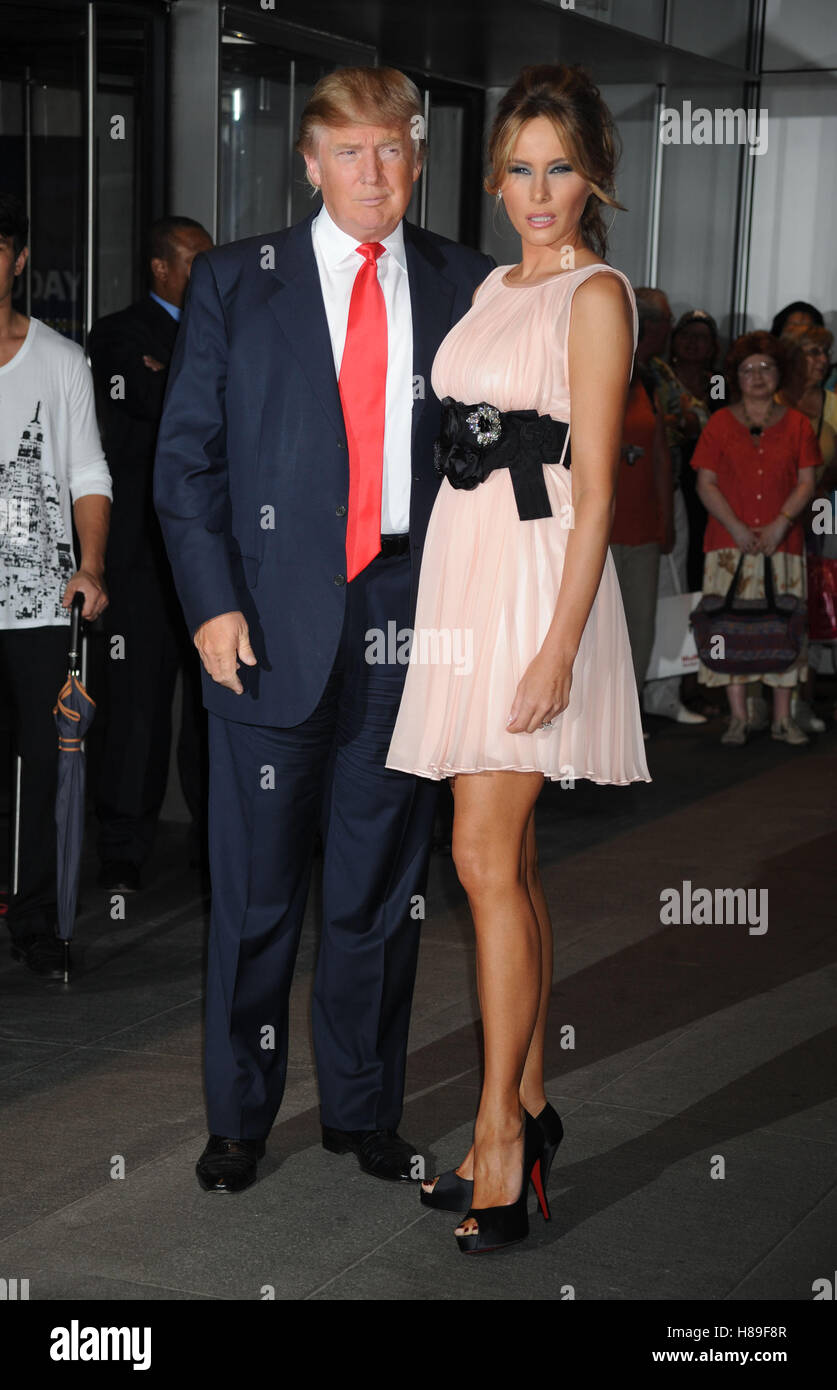 Donald Trump and Melania Knauss Trump at the screening of 'The September  Issue' at The Museum