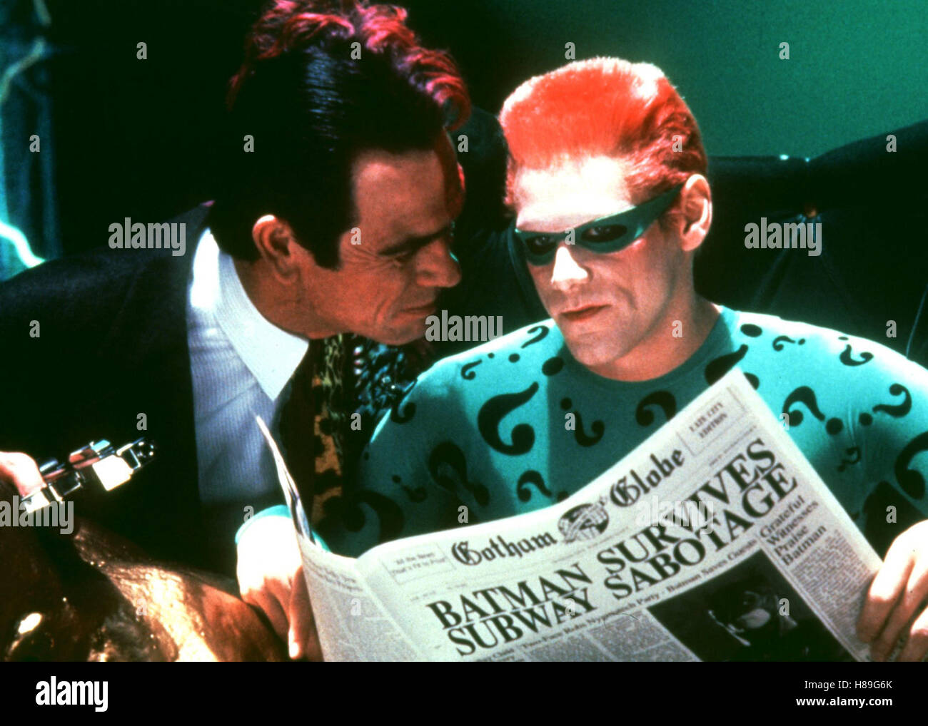 Batman Forever, (BATMAN FOREVER) USA 1994, Regie: Joel Schumacher, TOMMY LEE JONES, JIM CARREY Stock Photo