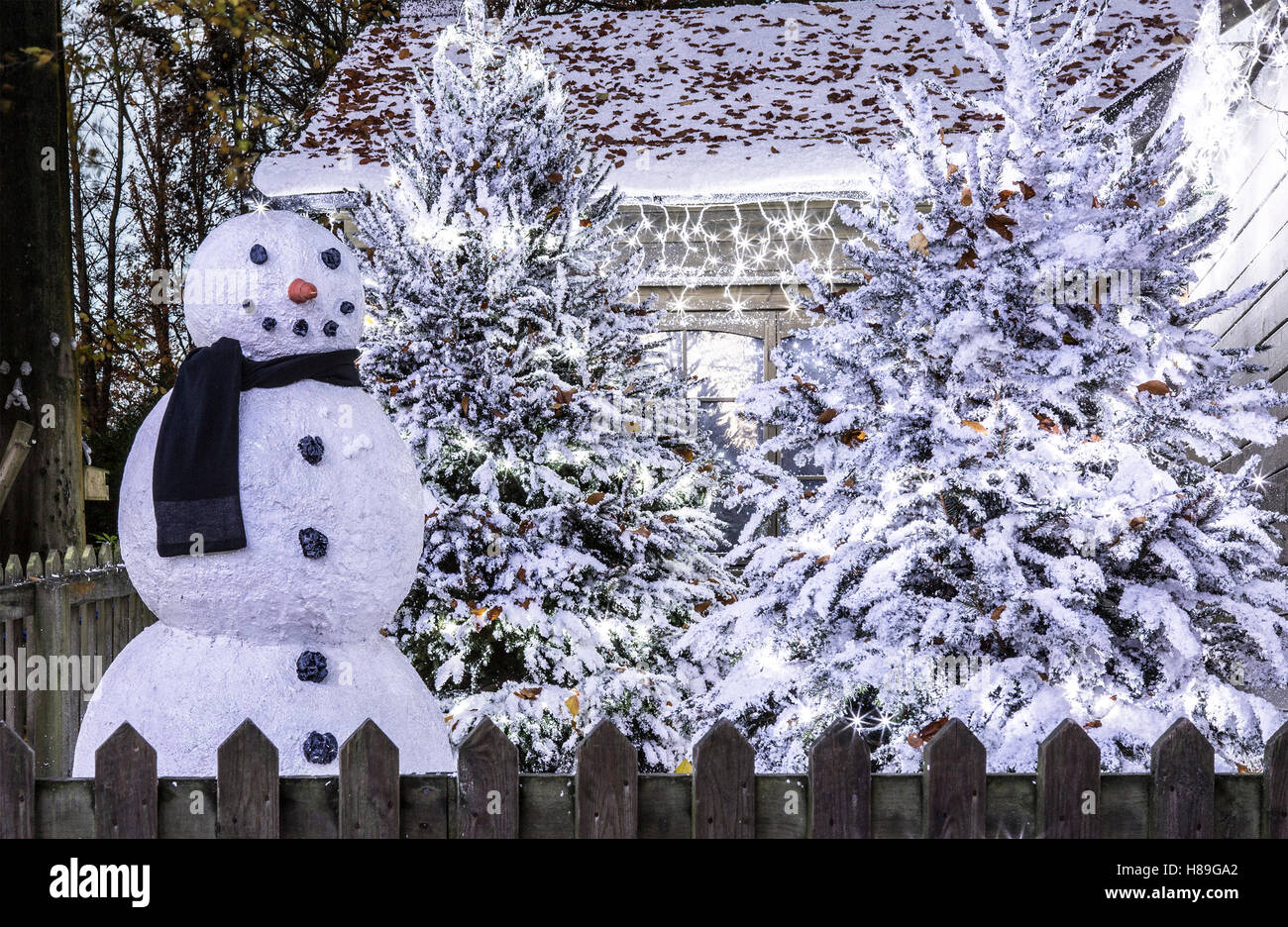 Christmas Decorations at Center Parcs Longleat Forest Stock Photo