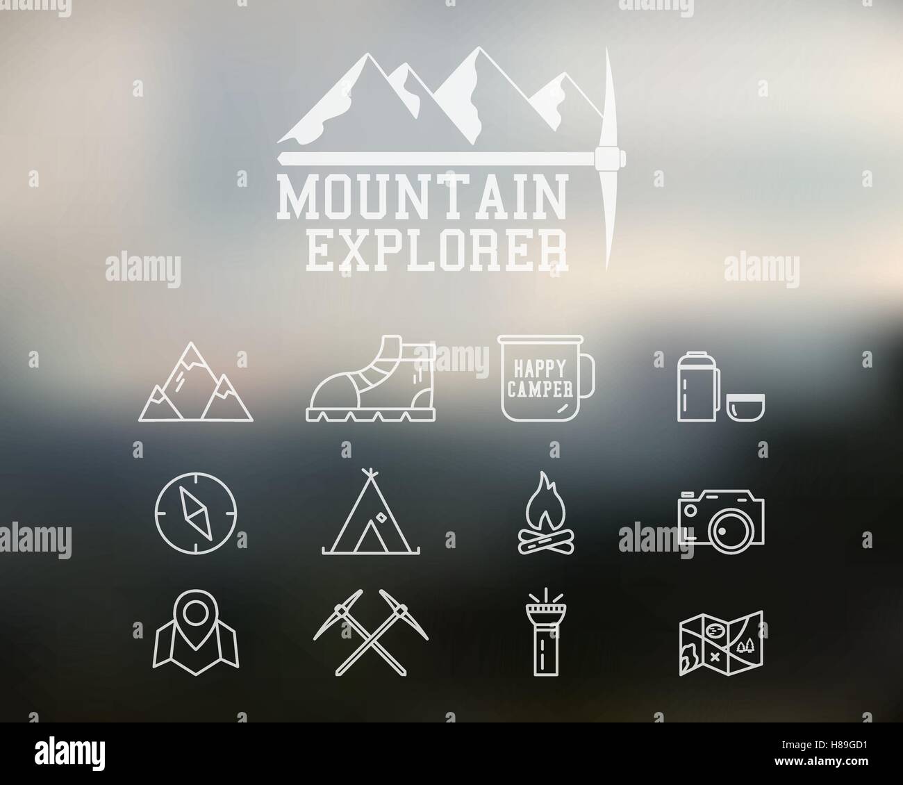 Summer Mountain Explorer Camp Badge Logo Template Travel Hiking summer-mountain-explorer-camp-badge-logo-template-travel-hiking