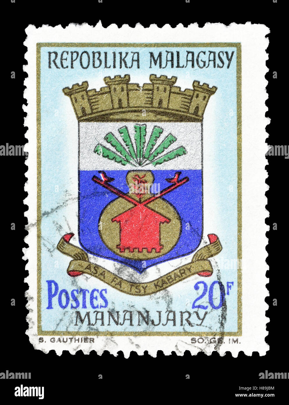 Madagascar stamp 1967 Stock Photo