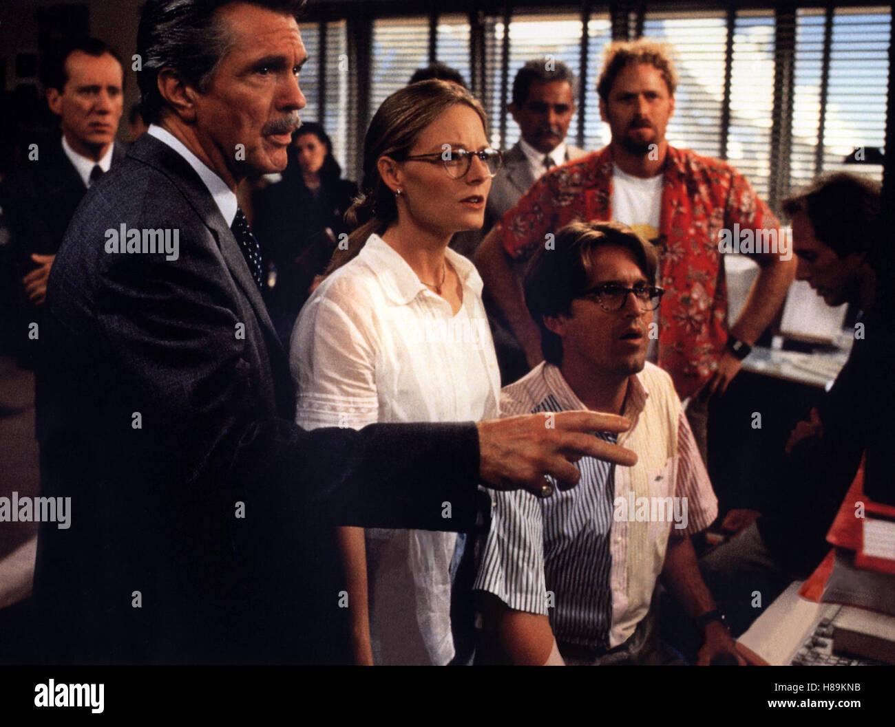 Contact, (CONTACT) USA 1997, Regie: Robert Zemeckis, JAMES WOODS, TOM SKERRITT, JODIE FOSTER, JAMES SPADER, Stichwort: Brille Stock Photo