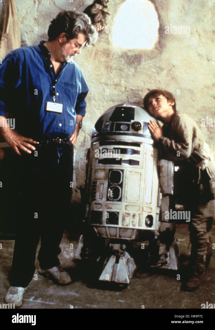 Star wars, (STAR WARS: EPISODE 1 - THE PHANTOM MENACE) USA 1999, Regie: George Lucas, GEORGE LUCAS, JAKE LLOYD, Stichwort: Roboter Stock Photo