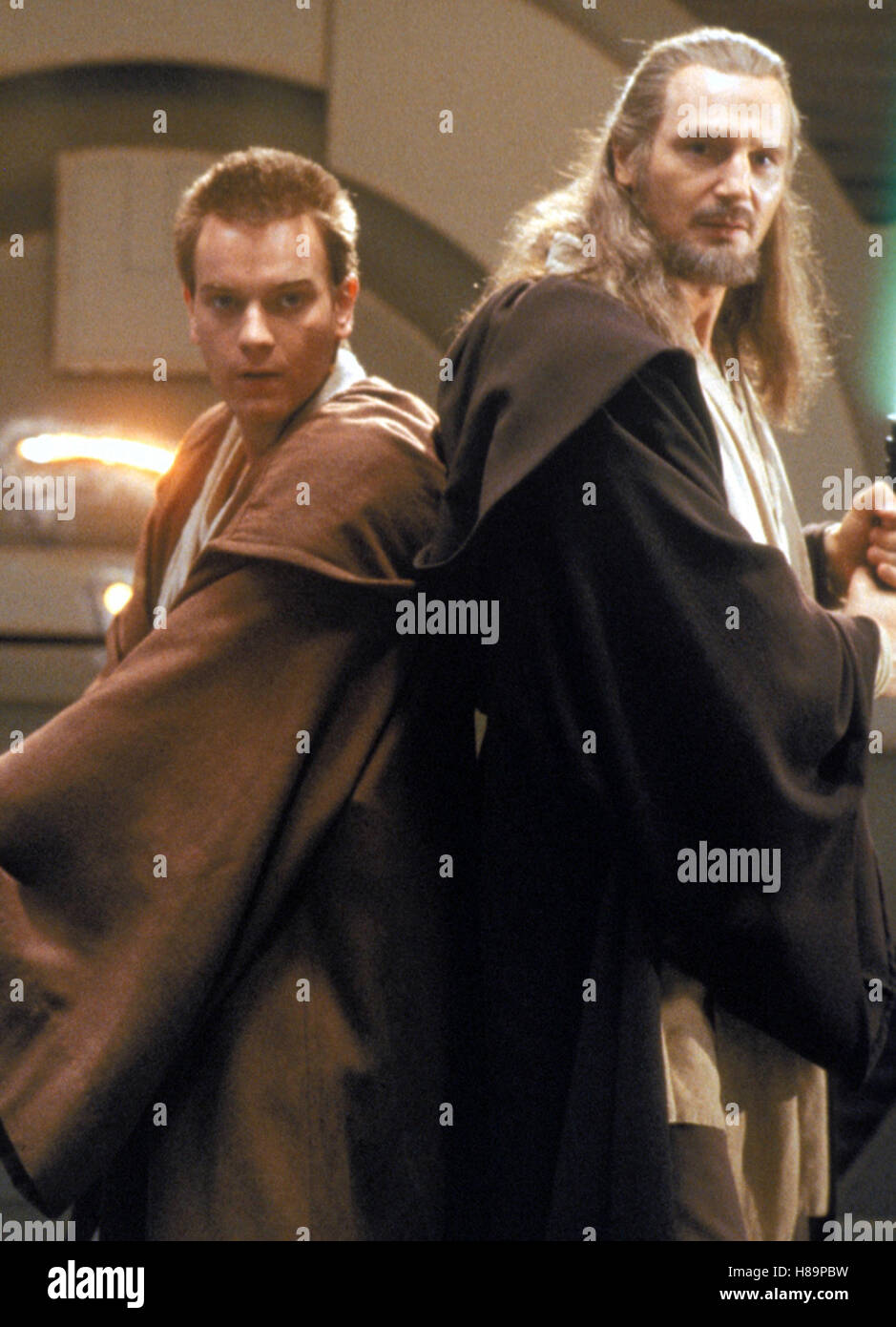 Star Wars: Episode 1 - Die dunkle Bedrohung, (STAR WARS: EPISODE 1 - THE PHANTOM MENACE) USA 1999, Regie: George Lucas, EWAN McGREGOR, LIAM NEESON Stock Photo