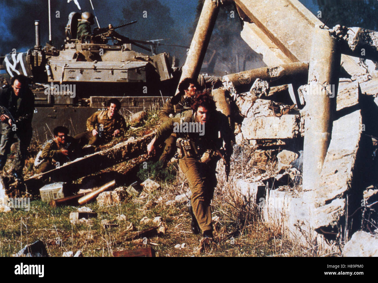 Am Tag von Kippur, (KIPPOUR) F- ISR 2000, Regie: Amos Gitai, URI KLAUZNER, TOMER RUSSO, LIRON LEVO, u.a. Key: Soldaten, Krieg Stock Photo
