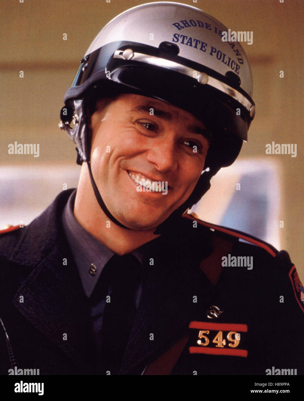 Ich, beide & sie, (ME, MYSELF & IRENE) USA 2000, Regie: Bobby + Peter Farrelly, JIM CARREY, Stichwort: Motorradhelm, Polizist Stock Photo