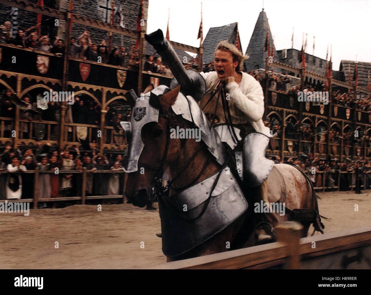 Ritter aus Leidenschaft, (A KNIGHT'S TALE) USA 2001, Regie: Brian Helgeland, HEATH LEDGER, Stichwort: Pferd, Ritter-Turnier Stock Photo