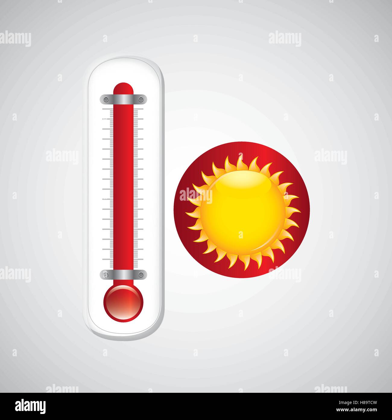 heat thermometer icon and sun symbol vector illustration EPS10 Stock Vector  Image & Art - Alamy