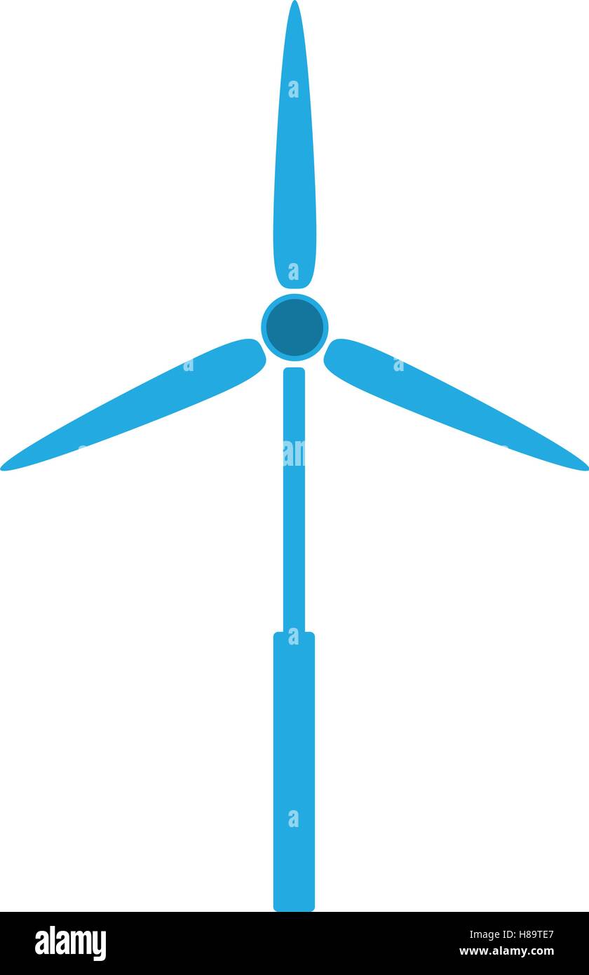 blue eolic energy wind over white background. vector illustration Stock ...