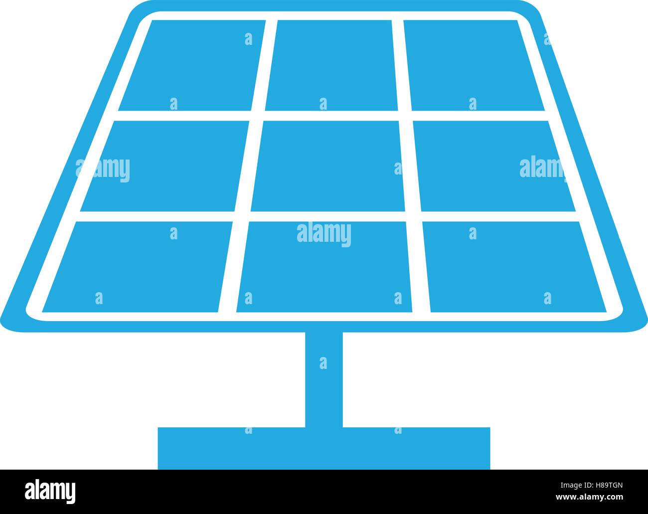 solar panel energy blue icon over white background. vector illustration ...