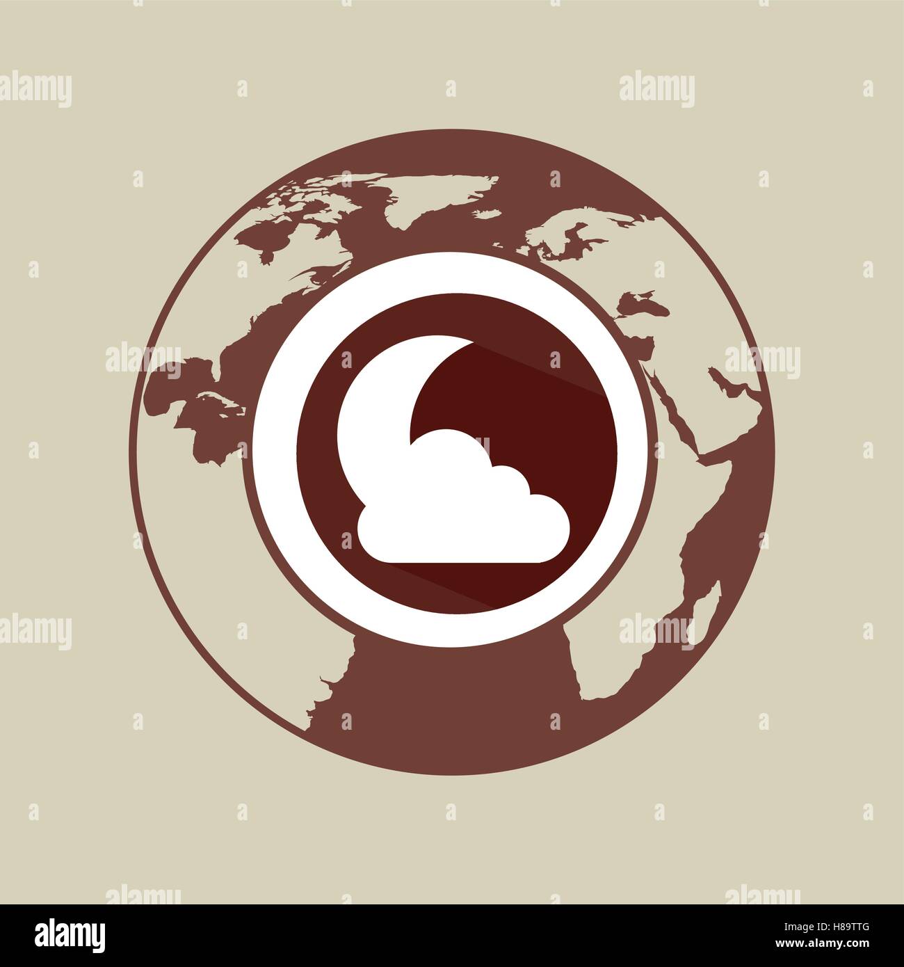 weather forecast globe with shadow icon graphic vector ilustration eps 10 Stock Vector