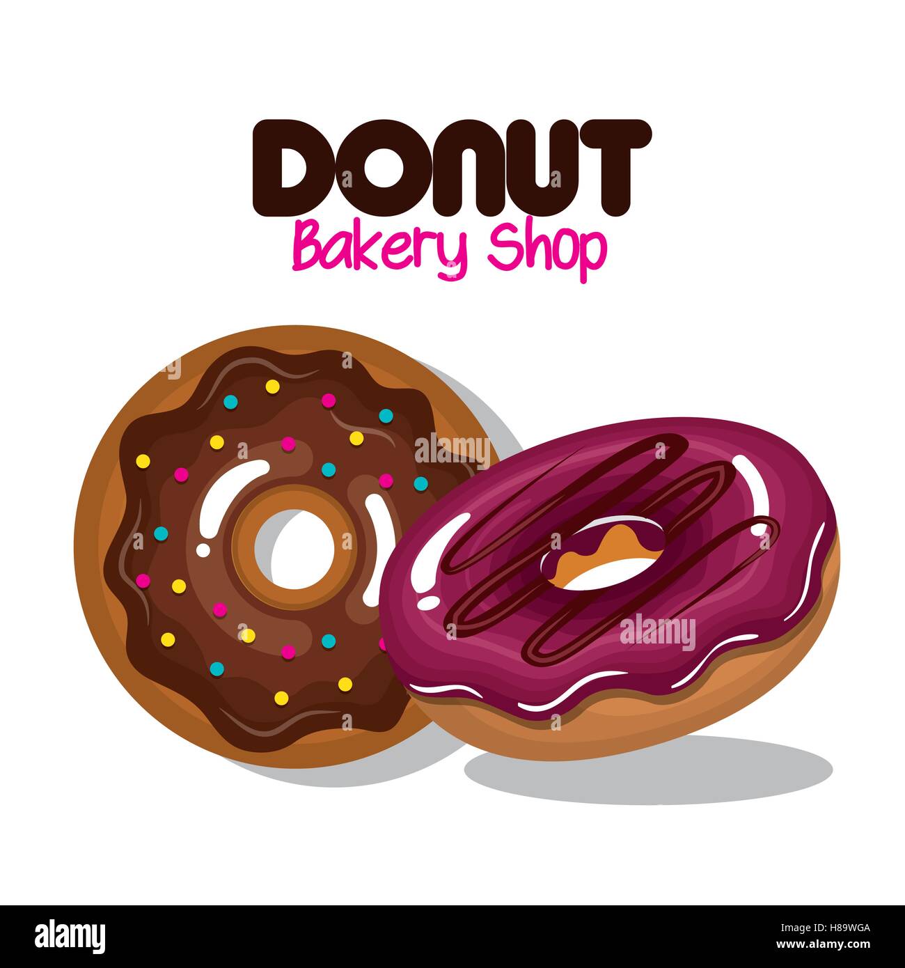 delicious donuts bakery shop vector illustration design Stock Vector ...