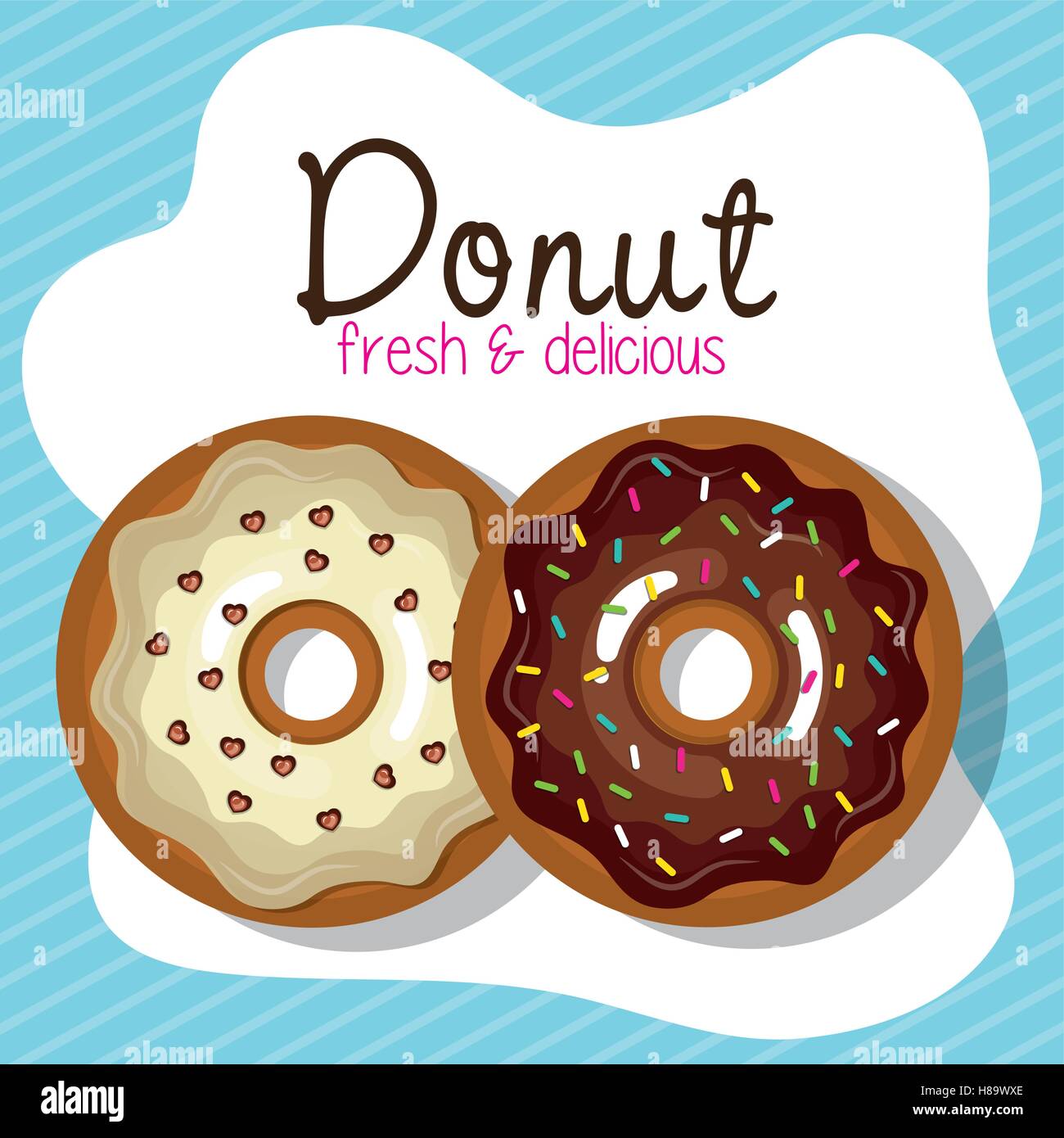 delicious donuts bakery shop vector illustration design Stock Vector ...