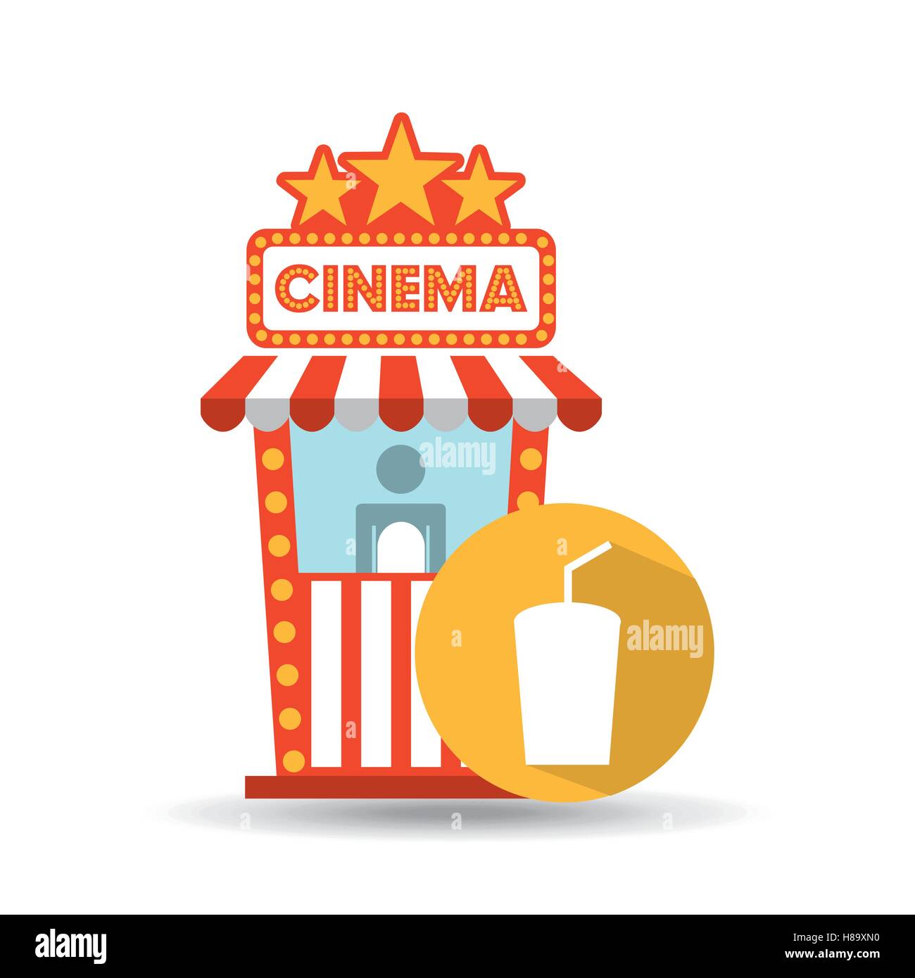 cinema movie ticket office. cup soda graphic vector illustration eps 10 ...