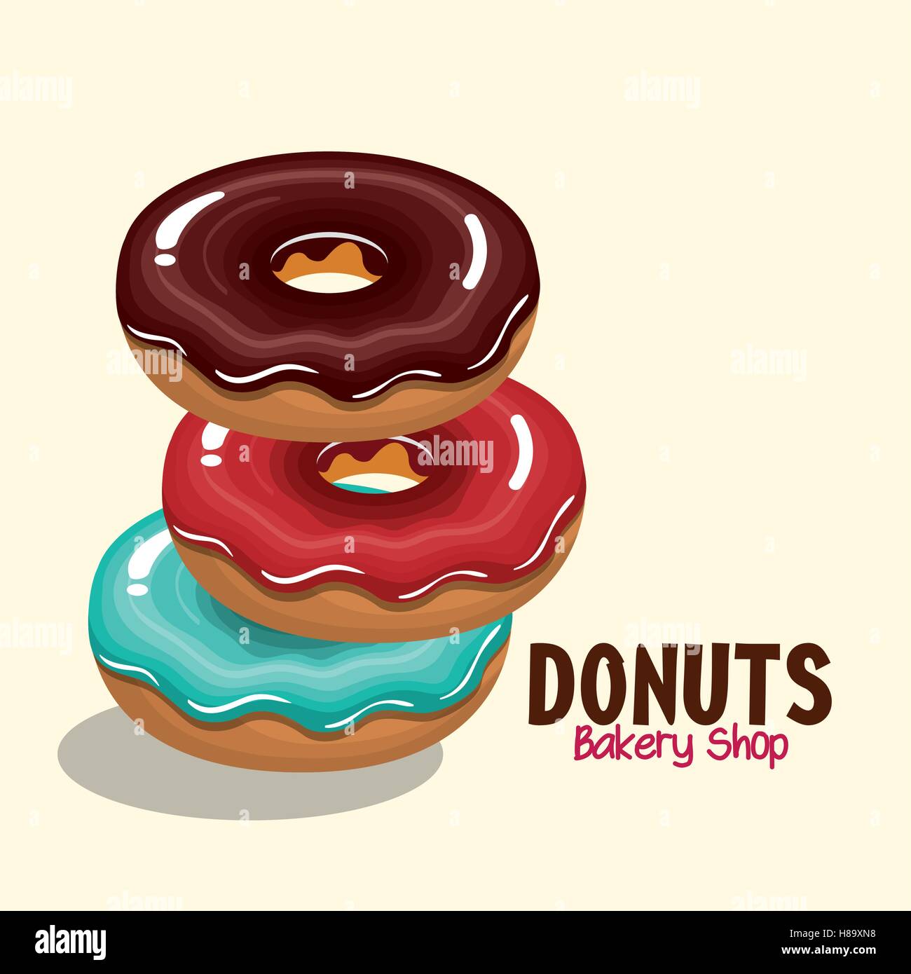 delicious donuts bakery shop vector illustration design Stock Vector ...