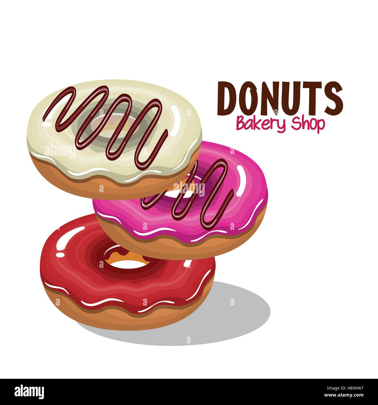 delicious donuts bakery shop vector illustration design Stock Vector ...