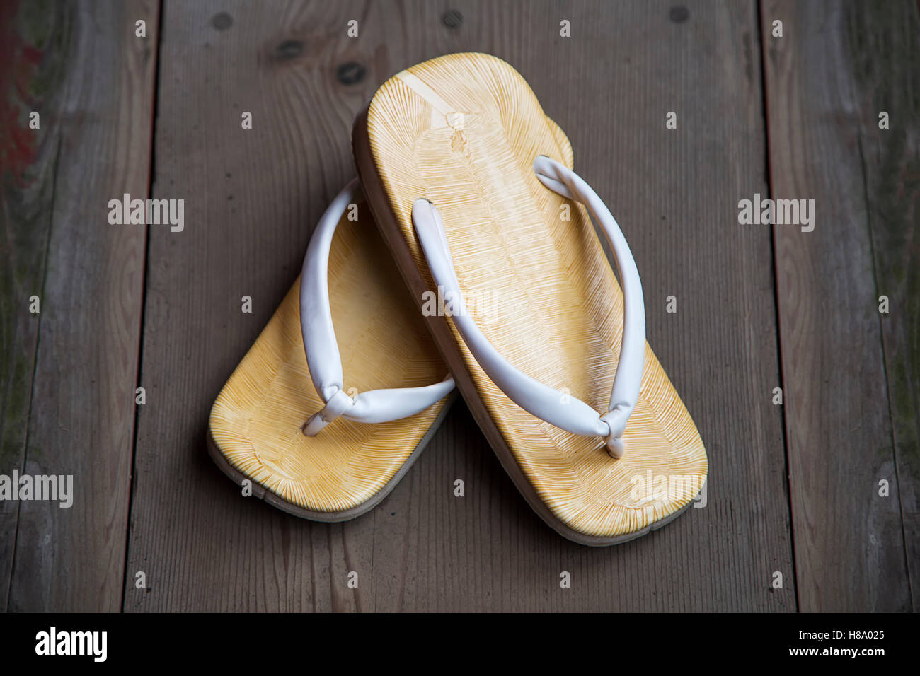 View at traditional japanese sandal from above Stock Photo - Alamy