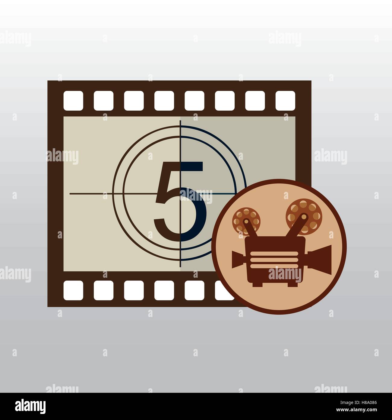 camera movie vintage counting strip design vector illustration eps 10