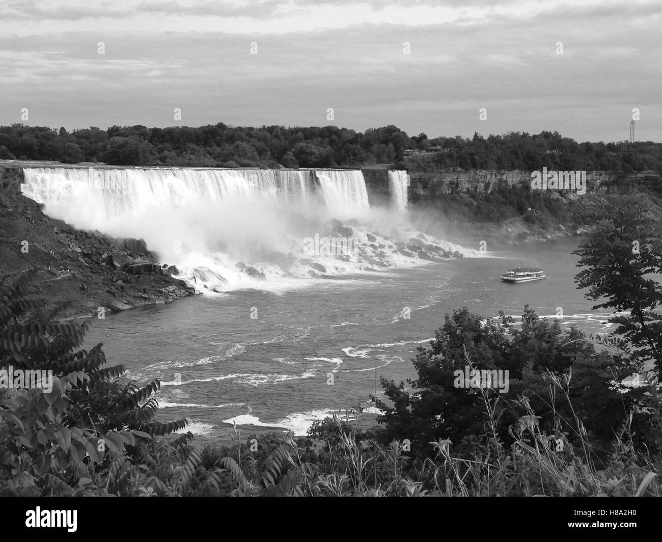 Niagara Falls, nature, Canada, America, water, river, nature, travel, tourism, tourists, panoramic Stock Photo