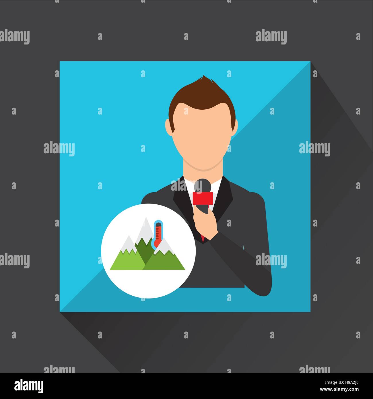 tv news weather reporter icon vector illustration eps 10 Stock Vector