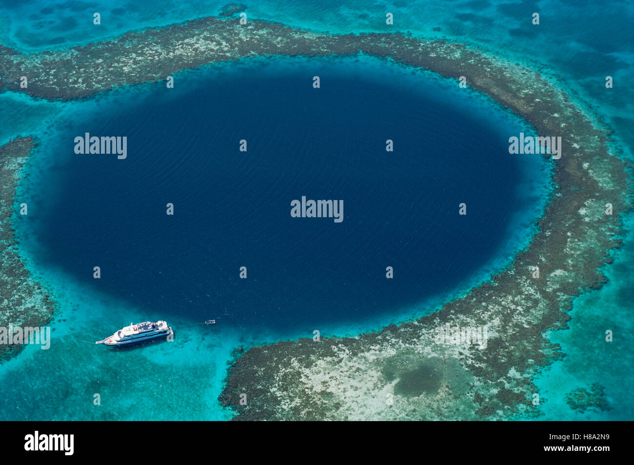 The Blue Hole, largest underwater sinkhole and popular diving site