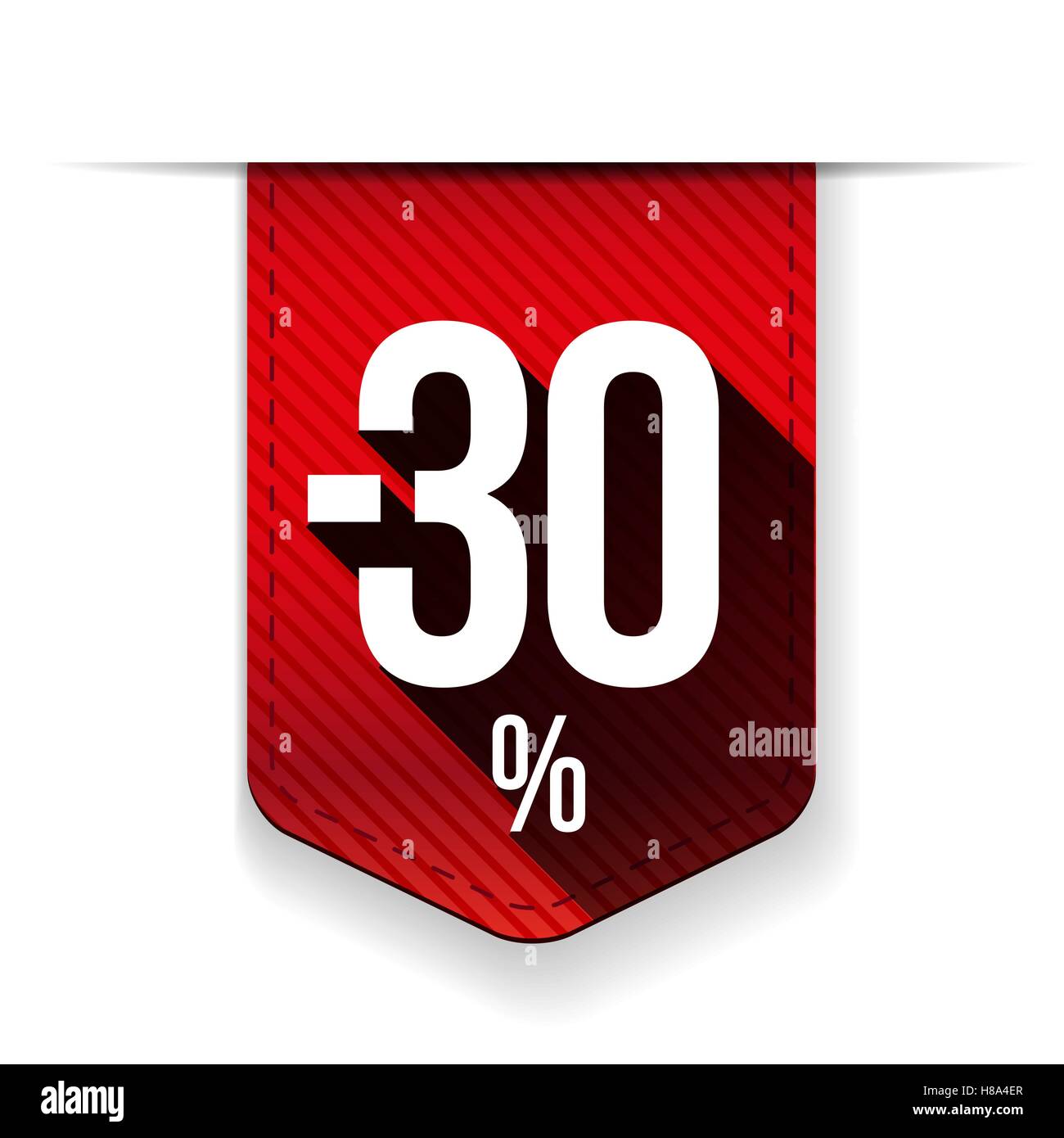 Sale Thirty Percent Off Banner Red Ribon Stock Vector Art