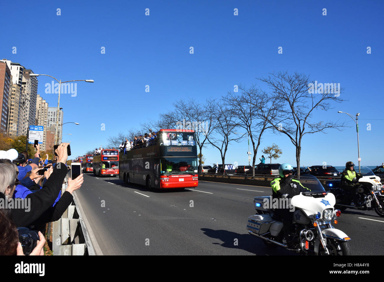 2016 Chicago Cubs World Series Parade Stock Photo