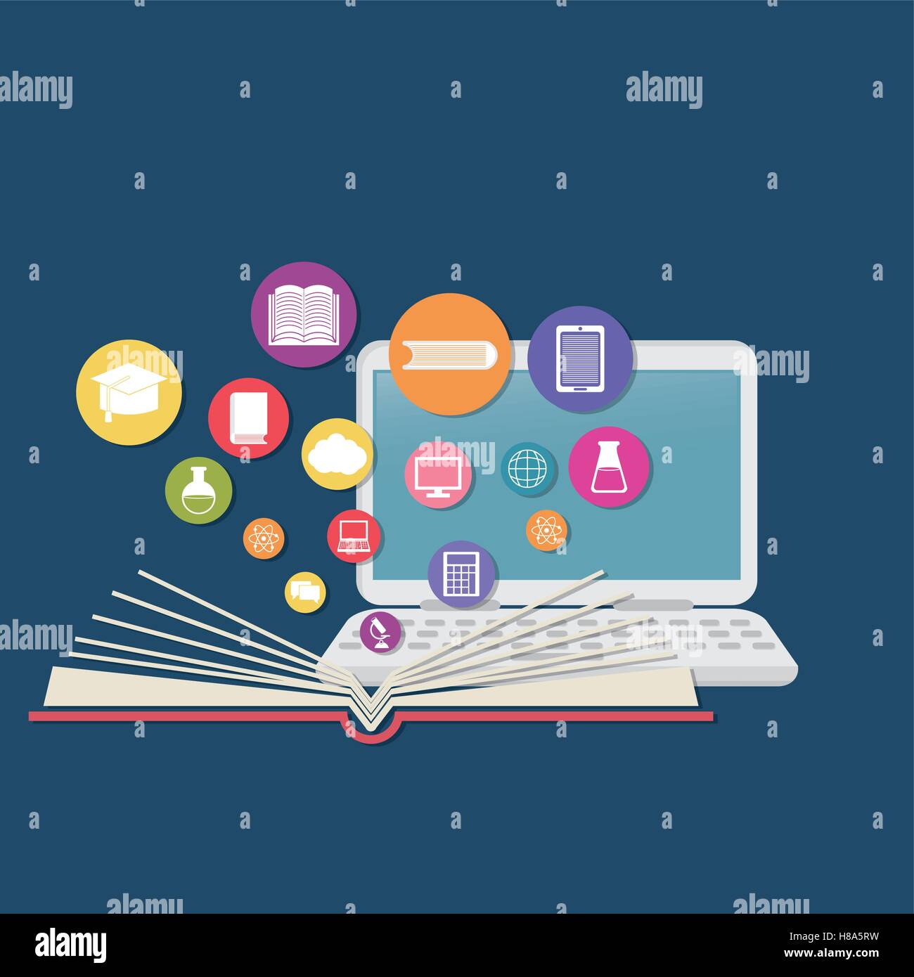 Elearning online education Stock Vector Image & Art - Alamy