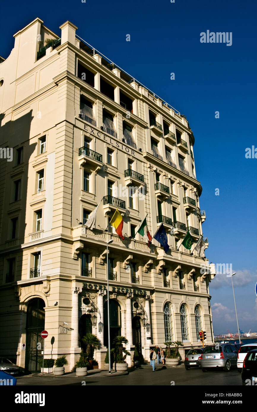 Hotel Excelsior, Naples, Campania, Italy, Europe Stock Photo