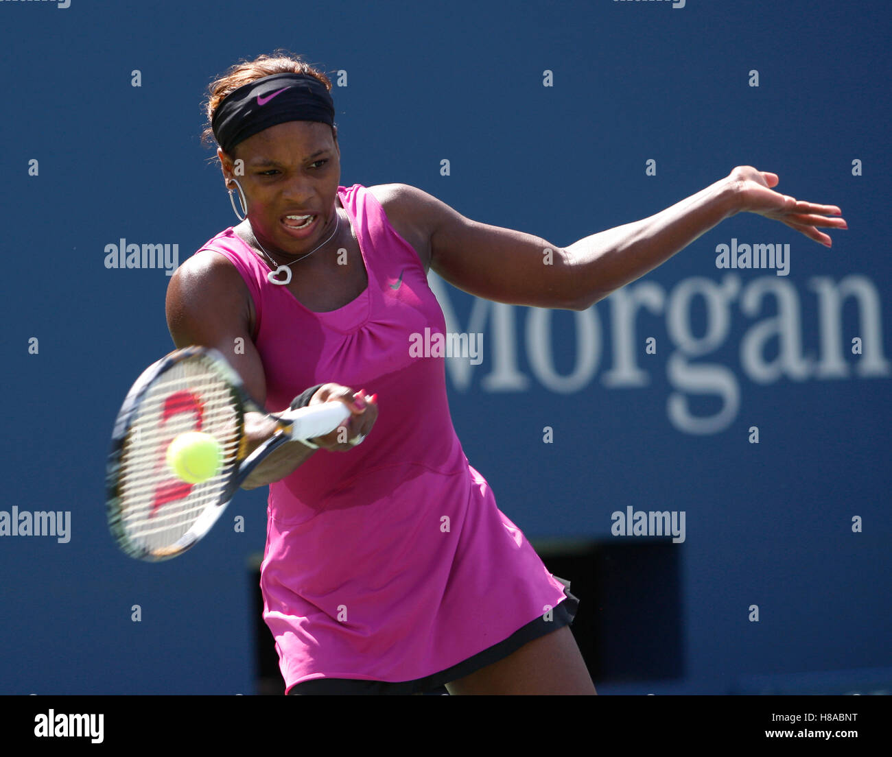 Serena Williams, USA, U.S. Open 2009, Grand Slam Tournament, USTA Billie Jean King National Tennis Center, New York, USA Stock Photo