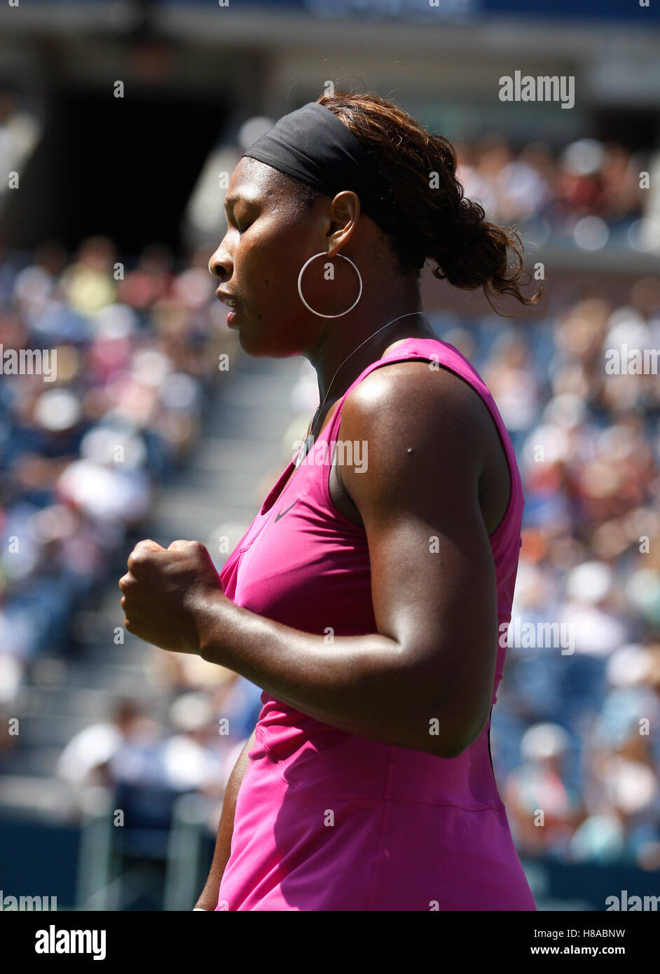 Serena Williams, USA, U.S. Open 2009, Grand Slam Tournament, USTA Billie Jean King National Tennis Center, New York, USA Stock Photo