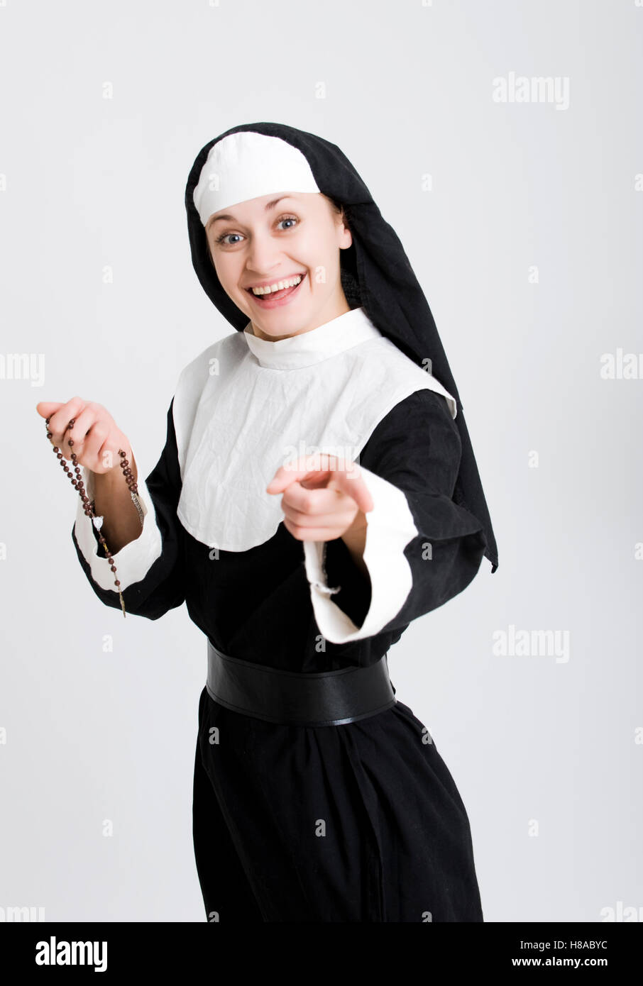 Modern, young nun Stock Photo Alamy