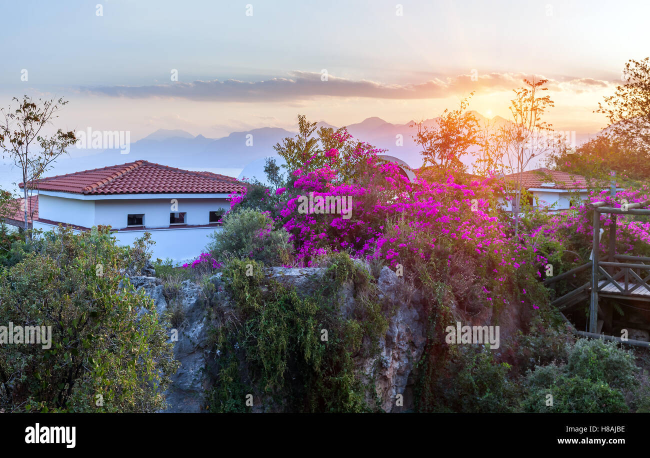 Antalya Turkey sunset - travel background Stock Photo