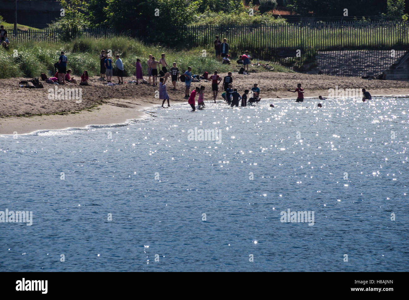 Tweedmouth, Berwick upon Tweed, Northumberland - Spittal Beach Stock ...