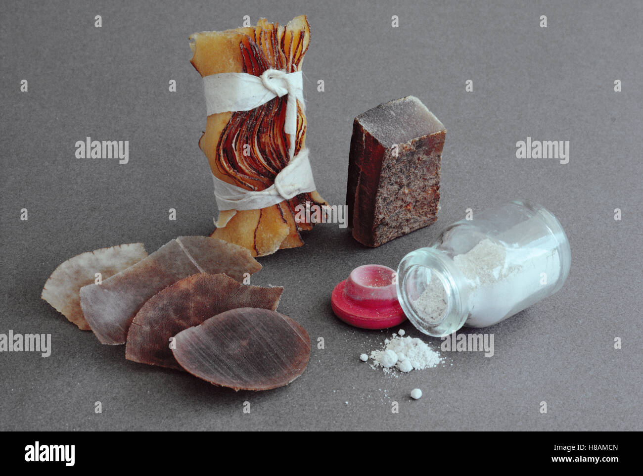 Medicinal products made from rhinoceros horn, Namibia Stock Photo Alamy
