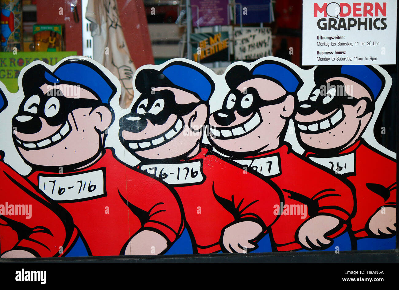 die 'Panzerknacker' Comicfiguren, Berlin. Stock Photo