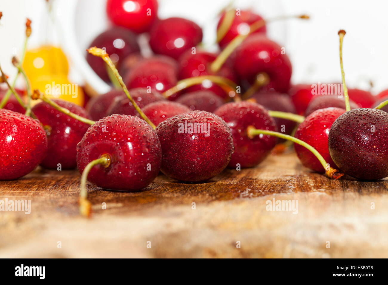 juicy and ripe cherries Stock Photo Alamy