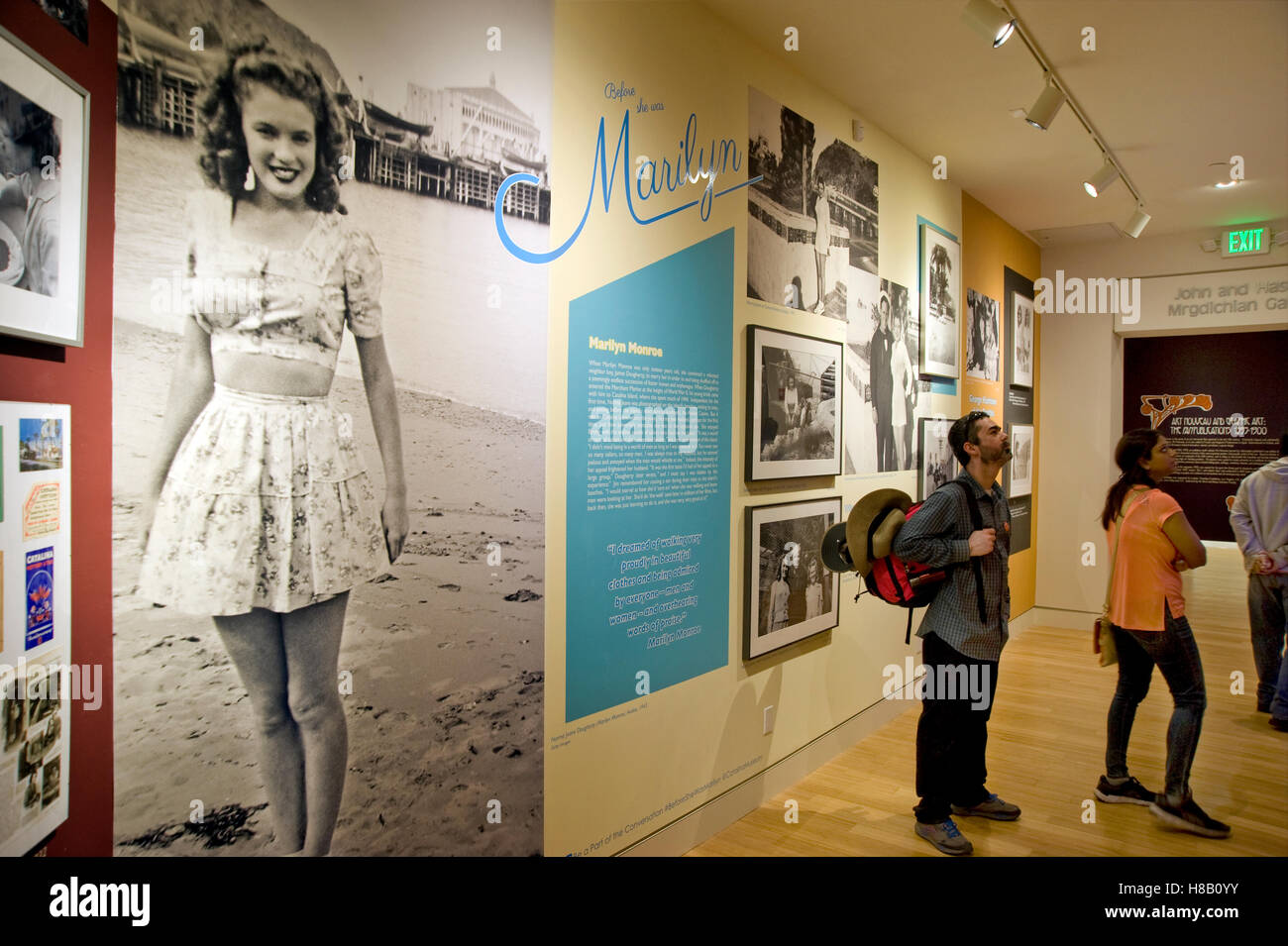 Enlarged vintage photo of Marilyn Monroe at Catalina Island Museum Stock Photo