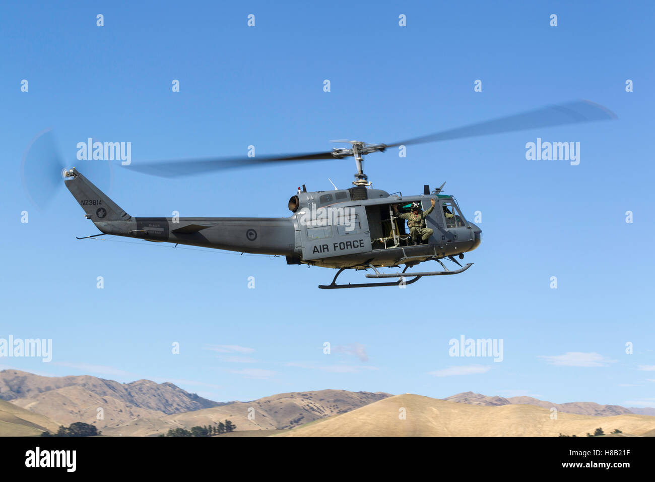 Royal New Zealand Air Force (RNZAF) Bell UH-1H Iroquois helicopter Stock Photo