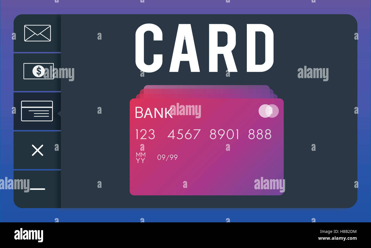 Debit Card Payment Account Graphic Concept Stock Photo Alamy