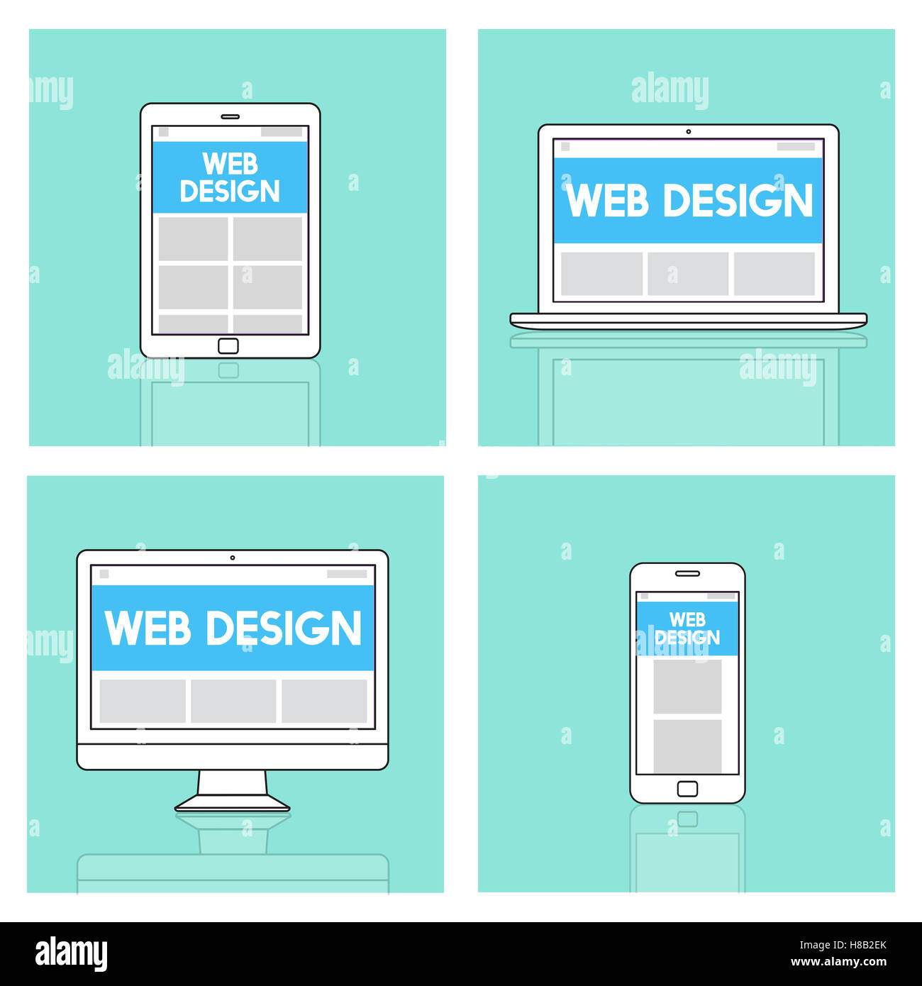 Web Design Template Copy Space Concept Stock Photo - Alamy