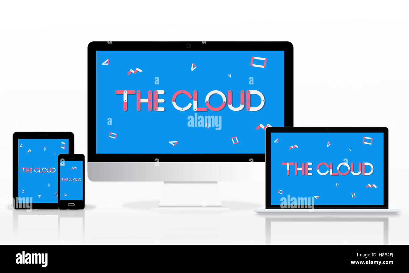 Cloud Network Data Digital Storage Technology Concept Stock Photo