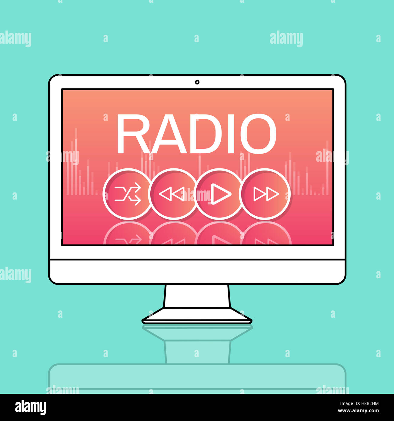 Multimedia Buttons Icons Interface Concept Stock Photo - Alamy
