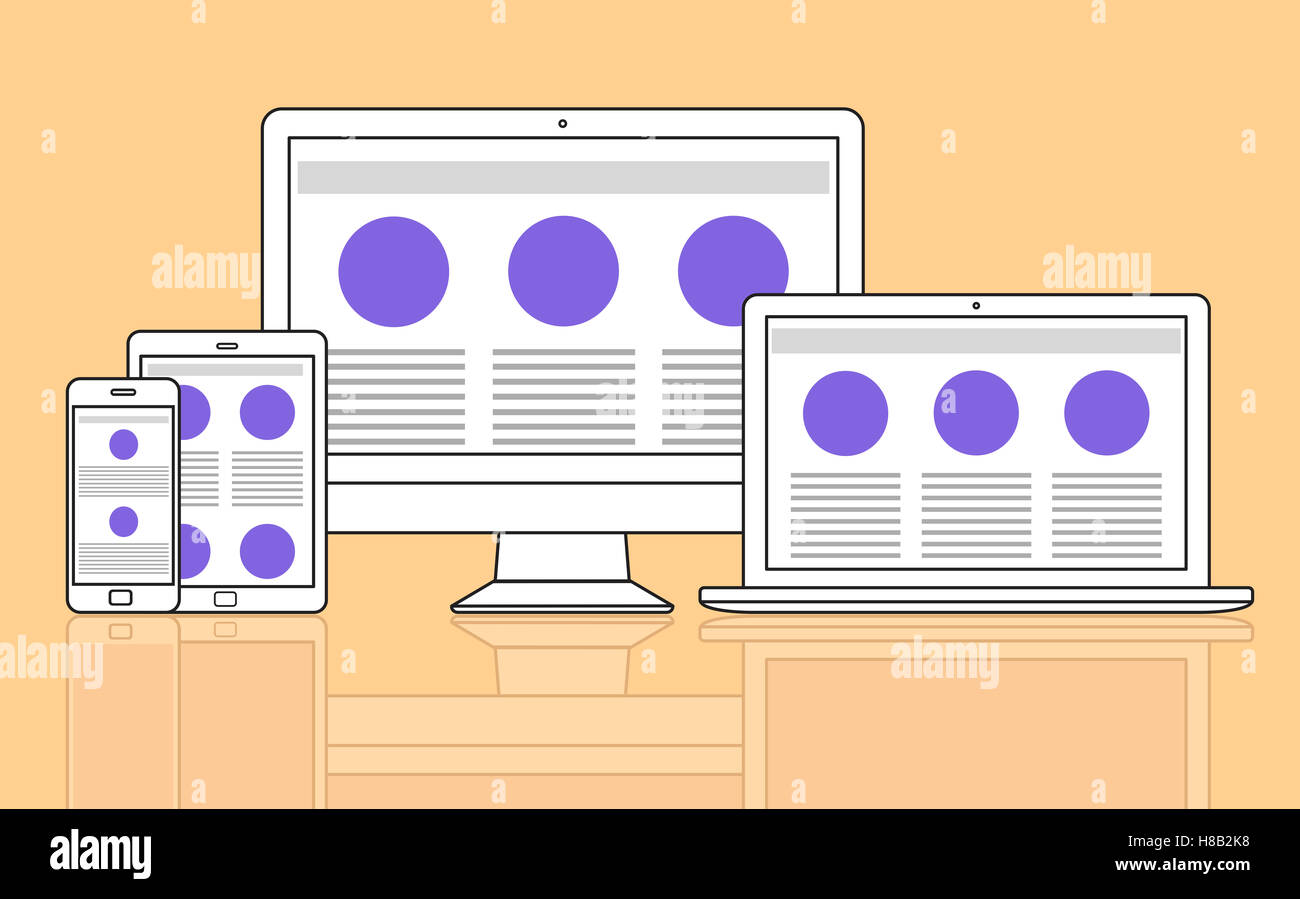 Web Design Template Copy Space Concept Stock Photo - Alamy