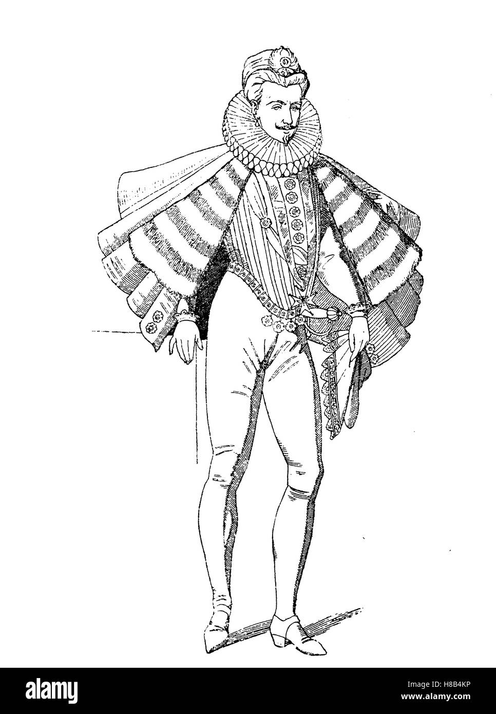 Henry III of France, wearing a costume of the Les Mignons, History of