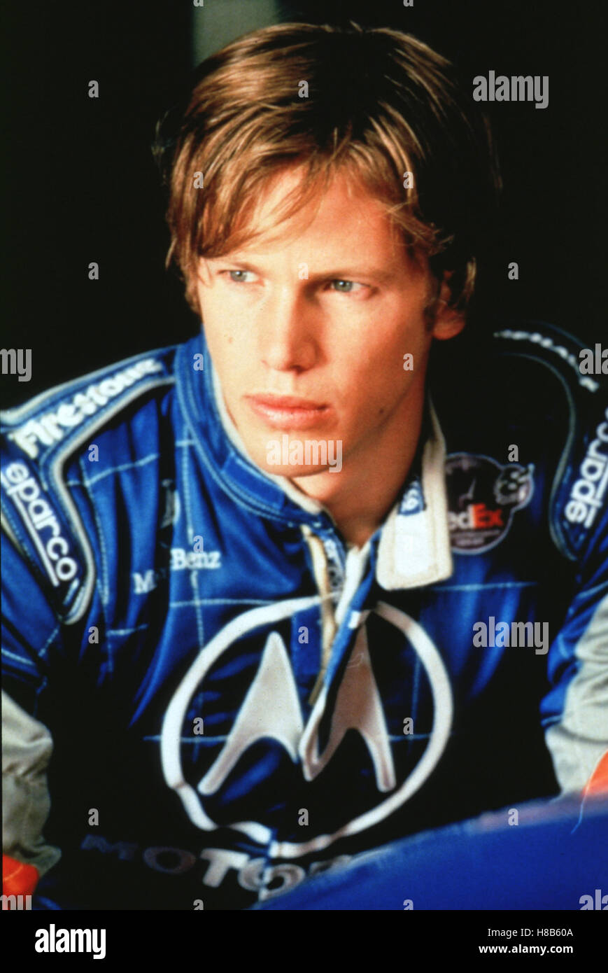 Driven, (DRIVEN) USA 2001, Regie: Renny Harlin, KIP PARDUE, Stichwort: Rennfahrer, Motorsport, Overall, Sponsoren, MOTOROLA Stock Photo