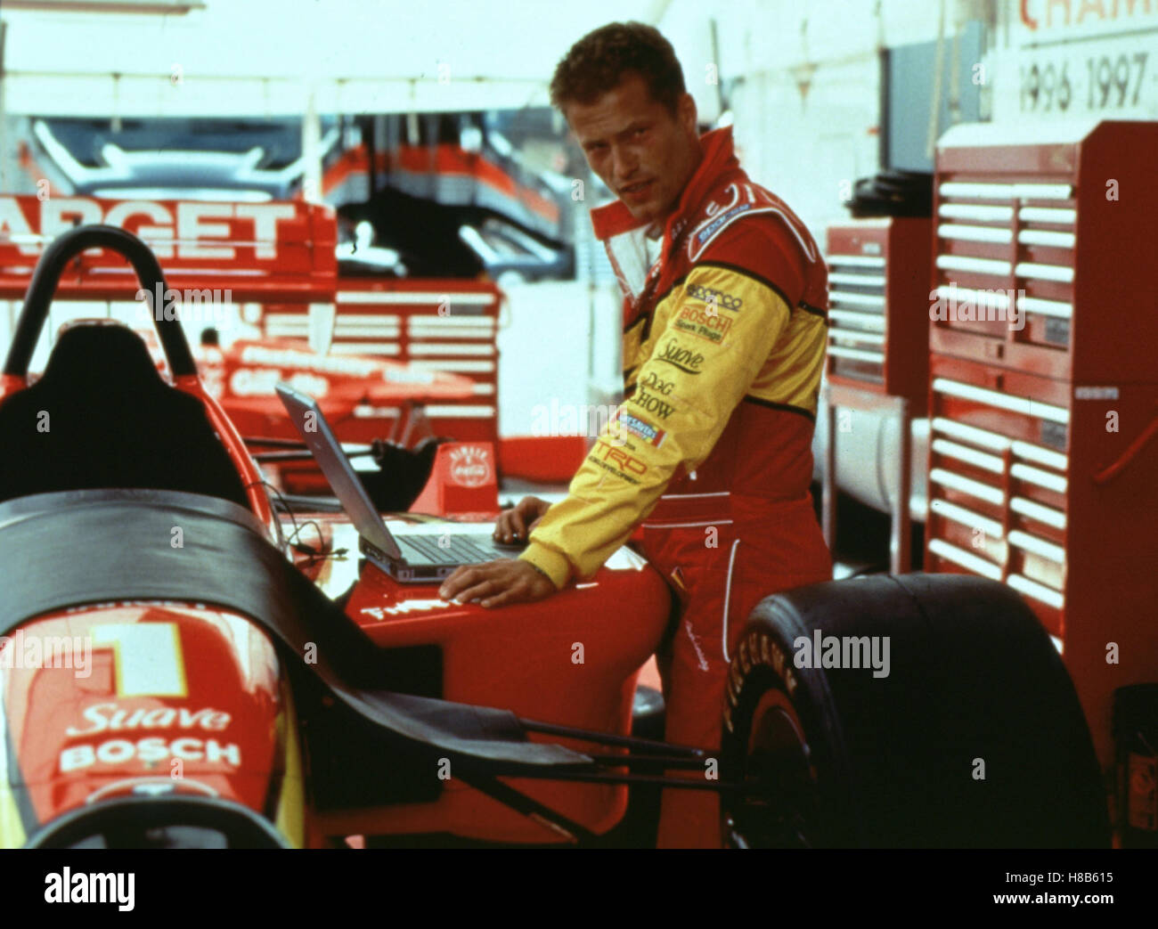Driven, (DRIVEN) USA 2001, Regie: Renny Harlin, TIL SCHWEIGER, Stichwort: Rennfahrer, Motorsport, Overall, Rennwagen, Box Stock Photo