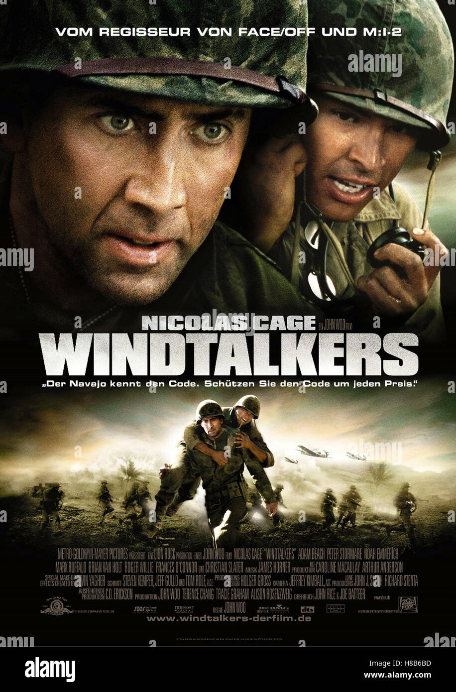 Windtalkers, (WINDTALKERS) USA 2002, Regie: John Woo, NICOLAS CAGE, ADAM BEACH, Stichwort: Plakat Stock Photo